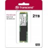 Твърд диск Transcend 2TB, M.2 2280, PCIe Gen3x4, M-Key, 3D TLC, with Dram - TS2TMTE220S