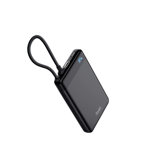 Външна батерия TRUST Fiera 10.000 Powerbank Fixed Cable - 25880