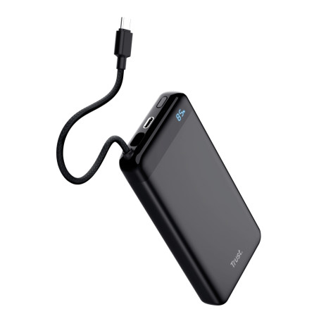 Външна батерия TRUST Fiera 20.000 Powerbank Fixed Cable - 25881