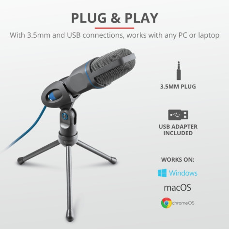 Микрофон TRUST Mico USB Microphone for PC and laptop - 23790