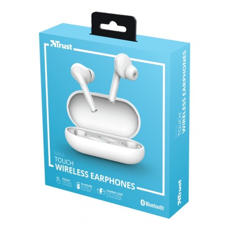 Слушалки TRUST Nika Touch Bluetooth Earphones White - 23705