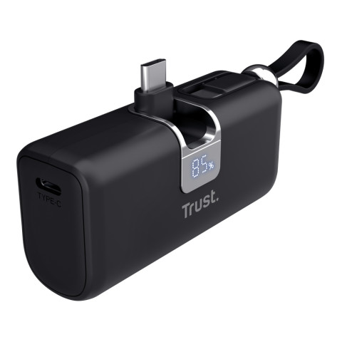 Външна батерия TRUST Pacto 5000 mAh Pocket Powerbank Black - 26104