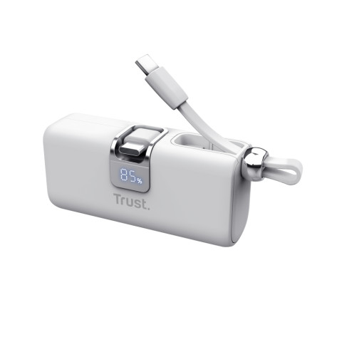 Външна батерия TRUST Pacto 5000 mAh Pocket Powerbank White - 26105