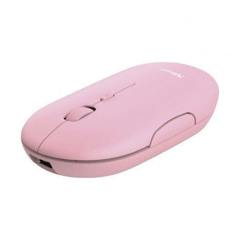 Мишка TRUST Puck Wireless & BT Rechargeable Mouse Pink - 24125