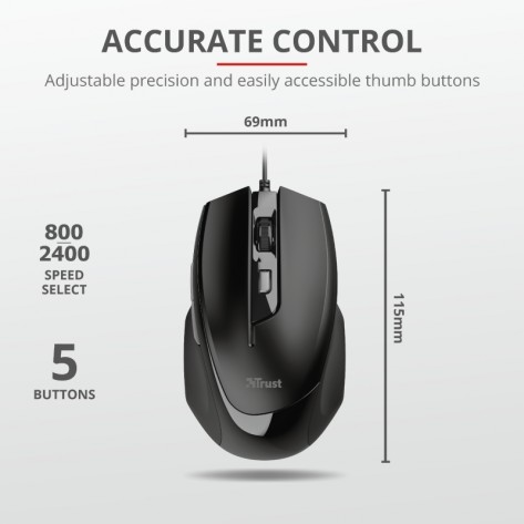 Мишка TRUST Voca Comfort Mouse - 23650