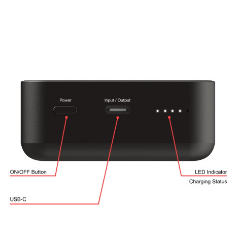 Външна батерия Verbatim Charge 'n' Go Essentials Power Bank Magnetic Wireless 20000mAh Black - 32223