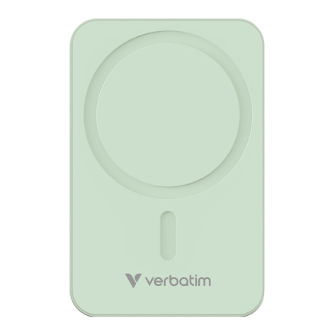 Външна батерия Verbatim Charge 'n' Go Essentials Power Bank Magnetic Wireless 20000mAh Green - 32224