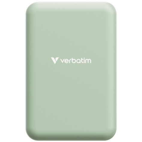 Външна батерия Verbatim Charge 'n' Go Essentials Power Bank Magnetic Wireless 20000mAh Green - 32224