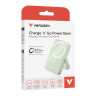 Външна батерия Verbatim Charge 'n' Go Power Bank with Stand Magnetic Wireless 10000mAh Green - 32259