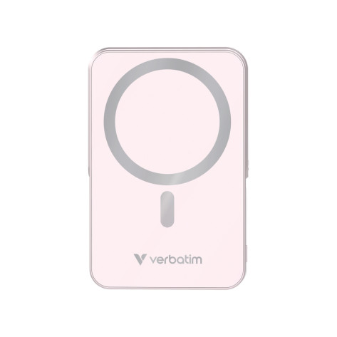 Външна батерия Verbatim Charge 'n' Go Power Bank with Stand Magnetic Wireless 10000mAh Pink - 32267