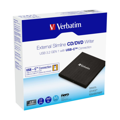 Оптично устройство Verbatim External Slimline CD - 43886