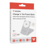 Външна батерия Verbatim Foldable 3-in-1 Qi2 Magnetic Wireless Power Bank 10000 mAh White - 32296