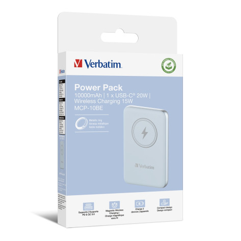 Външна батерия Verbatim MCP-10BE Power Pack 10000 mAh with UBS-C PD 20W  - 32247