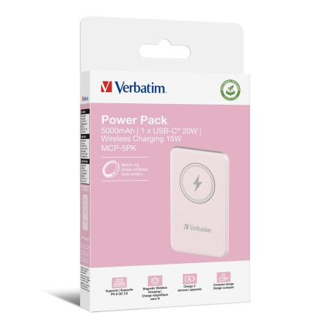 Външна батерия Verbatim MCP-5PK Power Pack 5000 mAh with UBS-C PD 20W  - 32243