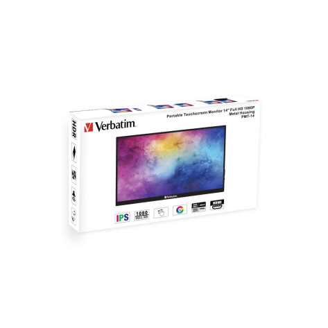 Монитор Verbatim PMT-14 Portable Touchscreen Monitor 14" Full HD 1080p Metal Housing - 49591