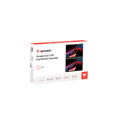 Монитор Verbatim Portable 15.6" Dual Monitor Essentials - 32403