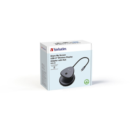 Адаптер Verbatim Share My Screen USB-C Wireless Display Adapter 4K with Hub WDA-02 - 32147