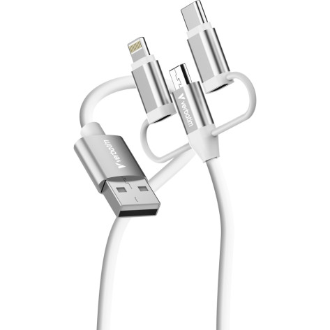 Кабел Verbatim Sync & Charge Cable 3-in-1 USB-A to Micro-B - 32394