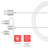Кабел Verbatim Sync & Charge Cable 3-in-1 USB-A to Micro-B - 32394