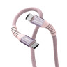 Кабел Verbatim Sync & Charge USB-C to USB-C 100W Magnetic 120 cm - Pink - 31857