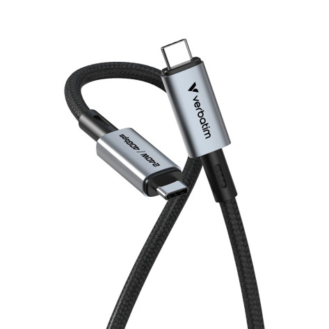 Кабел Verbatim Sync & Charge USB-C to USB-C 240W 40 Gbps 120 cm - 31847