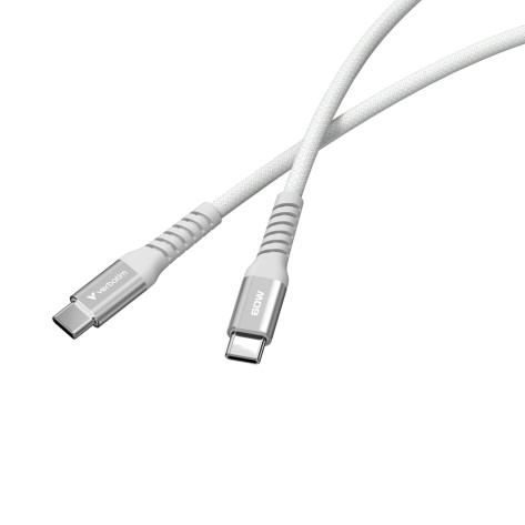 Кабел Verbatim Sync & Charge USB-C to USB-C 60W Magnetic 120 cm - Grey - 31850