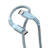 Кабел Verbatim Sync & Charge USB-C to USB-C 60W Magnetic 120 cm - Blue - 31852