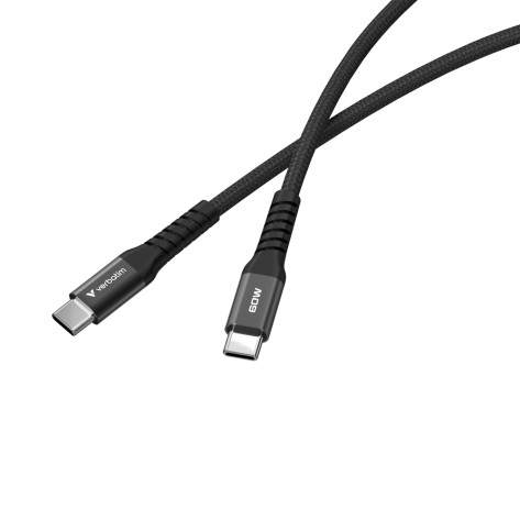 Кабел Verbatim Sync & Charge USB-C to USB-C 60W Magnetic 120 cm - Black - 31859