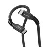 Кабел Verbatim Sync & Charge USB-C to USB-C 60W Magnetic 120 cm - Black - 31859