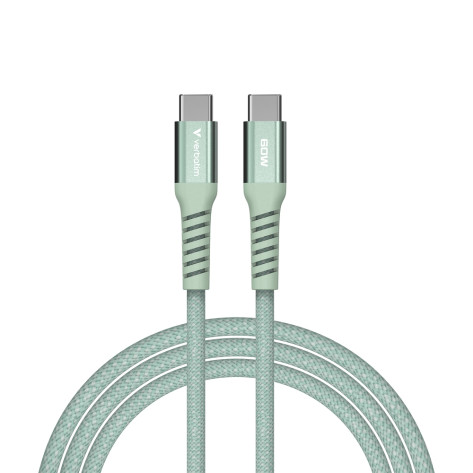 Кабел Verbatim Sync & Charge USB-C to USB-C 60W Magnetic 120 cm - Green - 31864