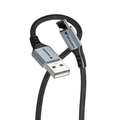 Кабел Verbatim Sync & Charge USB-A to USB-C 18W 120 cm - 31843