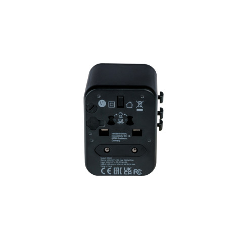 Адаптер Verbatim UTA-01 Universal Travel Adapter with 2 x USB-A ports - 49543