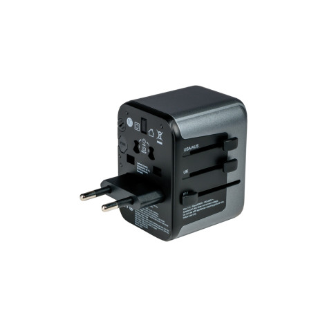 Адаптер Verbatim UTA-03 Universal Travel Adapter with 1 x USB-C PD 30W & QC 3.0  - 49545