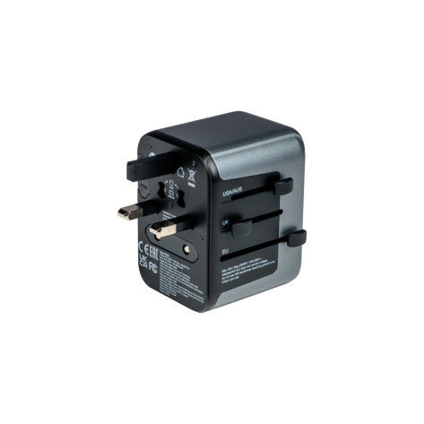 Адаптер Verbatim UTA-03 Universal Travel Adapter with 1 x USB-C PD 30W & QC 3.0  - 49545