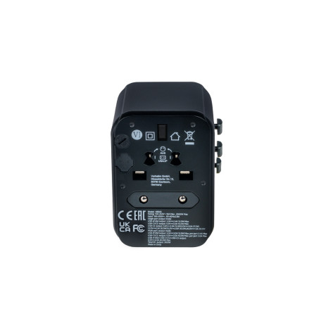 Адаптер Verbatim UTA-03 Universal Travel Adapter with 1 x USB-C PD 30W & QC 3.0  - 49545