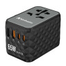 Адаптер Verbatim UTA-05 GaN III Universal Travel Adapter with 2 x USB-C PD 65W & QC 4+  - 32120