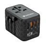 Адаптер Verbatim UTA-05 GaN III Universal Travel Adapter with 2 x USB-C PD 65W & QC 4+  - 32120