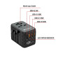 Адаптер Verbatim UTA-05 GaN III Universal Travel Adapter with 2 x USB-C PD 65W & QC 4+  - 32120