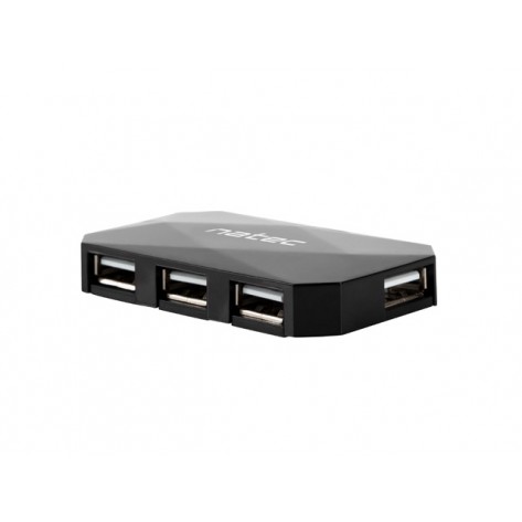 USB хъб Natec HUB Locust USB 2.0 4-Port Black - NHU-0647