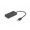 USB хъб Natec HUB Moth USB 3.0 4-Port Black - NHU-1342