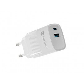 Natec USB Charger  Ribera Gan 1X USB-A + 1X USB-C 30W