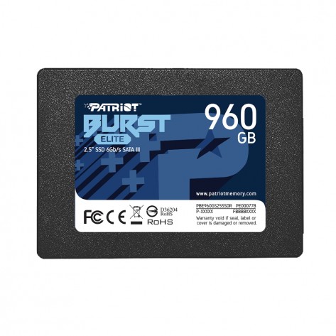 Твърд диск Patriot Burst Elite 960GB SATA3 2.5 - PBE960GS25SSDR