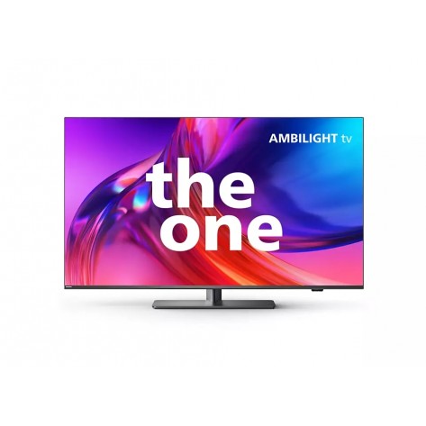 Телевизор Philips 50PUS8818/12, 50" THE ONE, UHD 4K LED, 120 Hz, 3840x2160, DVB-T/T2/T2-HD/C/S/S2, Ambilight 3, HDR10+, Google TV, Dolby Vision/Atmos, Quad Core with Al, Swivel stand, 90% DCI/P3, 16GB, VRR FreeSync, BT5.0, HDMI 2.1, 2xUSB, Cl+, 802.11ac, Lan, 40W - 50PUS8818/12