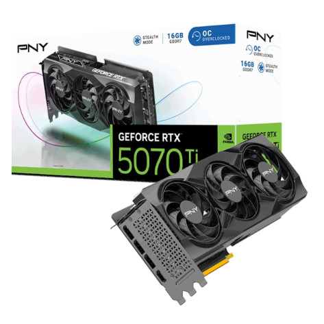 Видео карта PNY GeForce RTX 5070 Ti 16GB Triple Fan OC - VCG5070T16TFXPB1-O