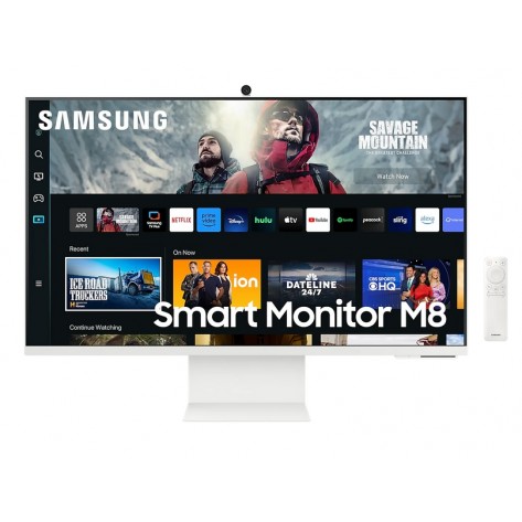 Монитор Samsung 32CM801, 32" VA SMART 3840x2160, Bluetooth 4.2, WiFi 5, USB-C 65W, 2xUSB, 2xHDMI 1.4, Speakers, Tizen, White - LS32CM801UUXDU