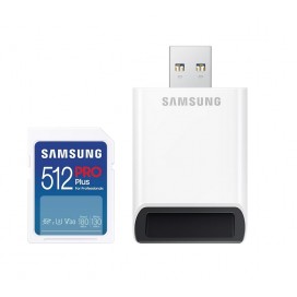 Памет Samsung 512GB SD PRO Plus + USB Reader - MB-SD512SB/WW
