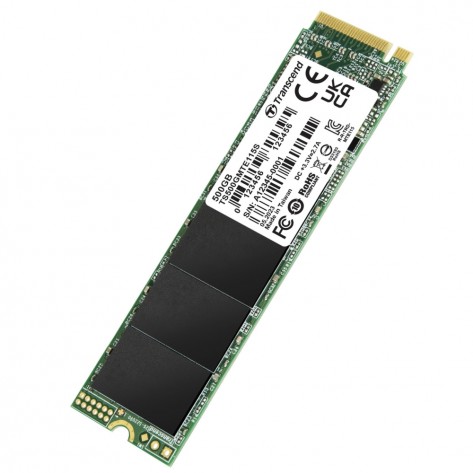 Твърд диск Transcend 500GB, M.2 2280, PCIe Gen3x4, NVMe, TLC, DRAM-less - TS500GMTE115S