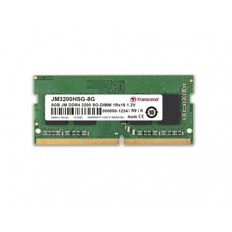 Памет Transcend 8GB JM DDR4 3200 SO-DIMM 1Rx16 1Gx16 CL22 1.2V - JM3200HSG-8G