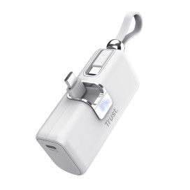 Външна батерия TRUST Pacto 5000 mAh Pocket Powerbank White - 26105