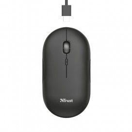 Мишка TRUST Puck Wireless & BT Rechargeable Mouse Black - 24059